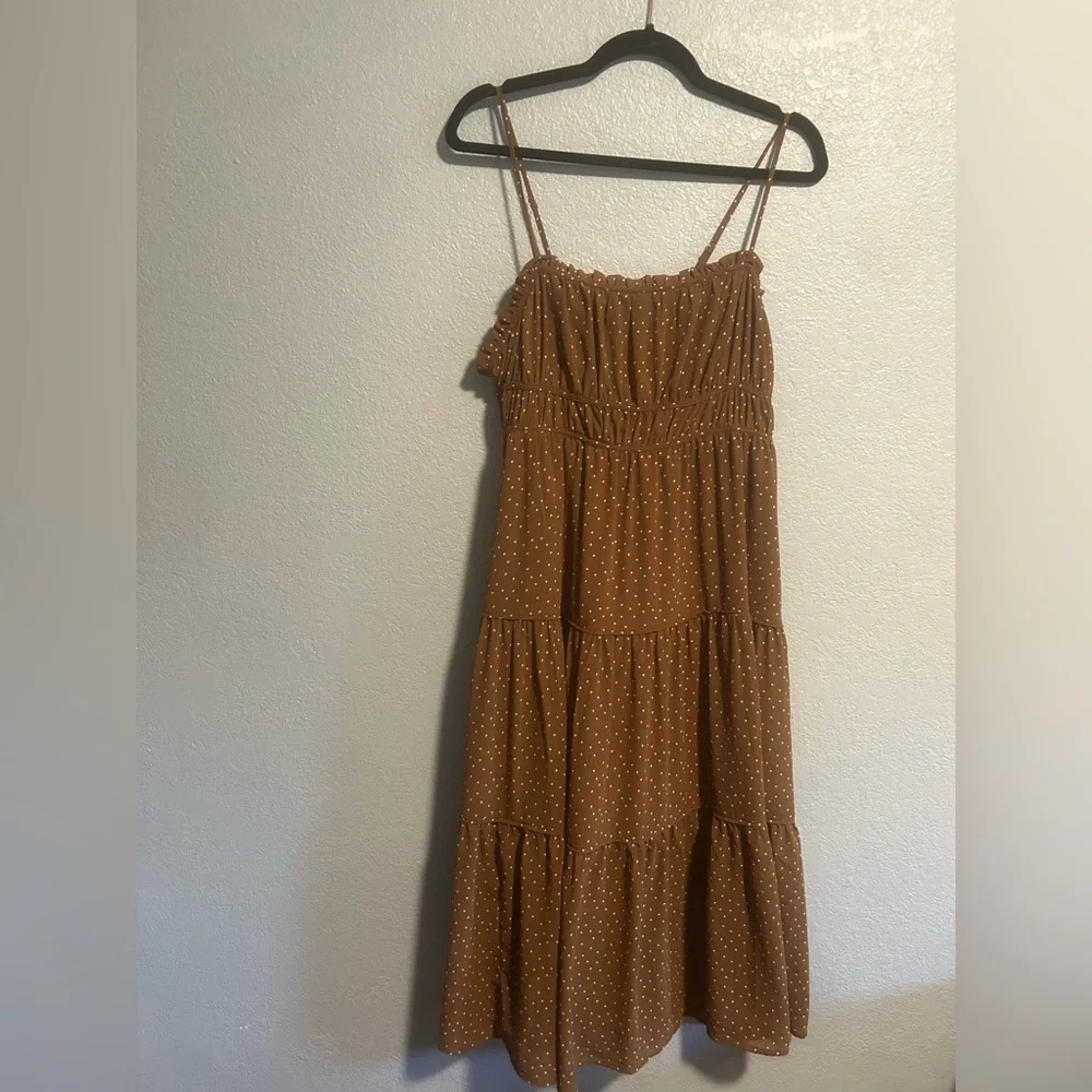 Madewell Sophia Cami Tiered Midi Dress in Dot - Picture 5 of 10